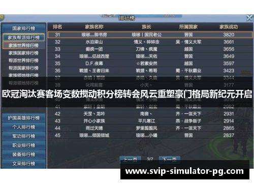 欧冠淘汰赛客场变数搅动积分榜转会风云重塑豪门格局新纪元开启 欧冠淘汰赛客场变数搅动积分榜转会风云重塑豪门格局新纪元开启